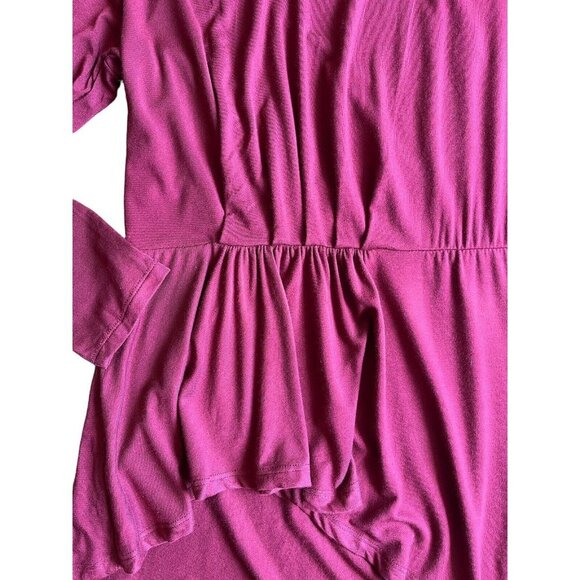 Vince Camuto ASYMMETRIC PEPLUM TOP Color Burgundy Size 1X NWOT - Picture 6 of 6